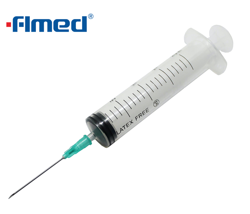 Wegwerp medische spuit 20 ml luer slip met 21 g injectienaald 