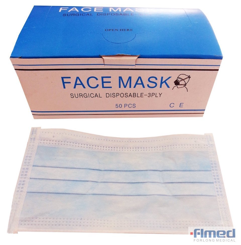 3-laags niet-geweven medisch gezichtsmasker met oorlussen