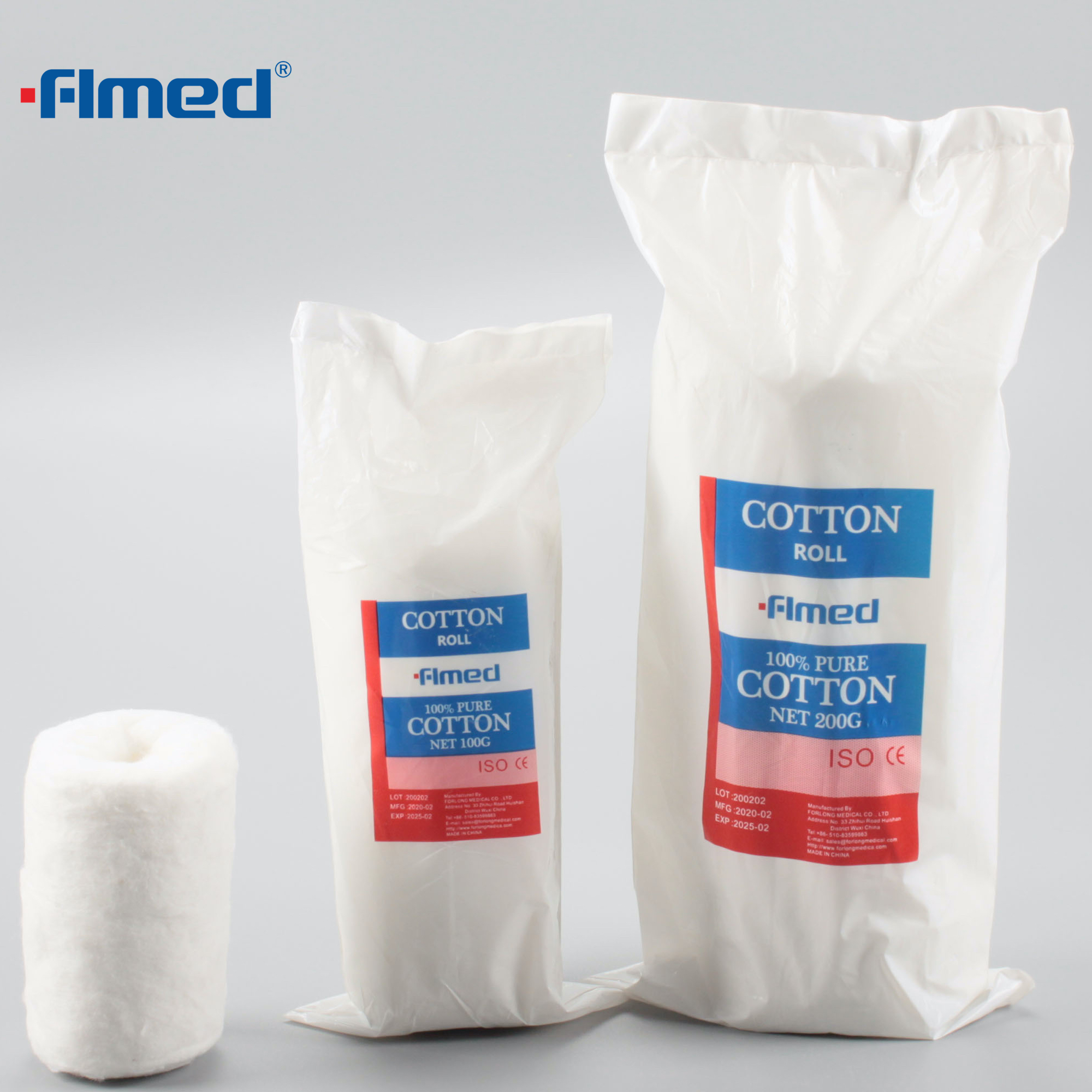 Chirurgische medische absorberende hydrofiel 100% katoenen roll